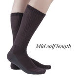 MD Non-Binding Bamboo Moisture Wicking Cushion Crew/Dress Socks Seamless Toe (2 Pairs)