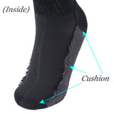 MD Non-Binding Bamboo Moisture Wicking Cushion Crew/Dress Socks Seamless Toe (2 Pairs)