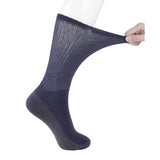 MD Non-Binding Bamboo Moisture Wicking Cushion Crew/Dress Socks Seamless Toe (2 Pairs)